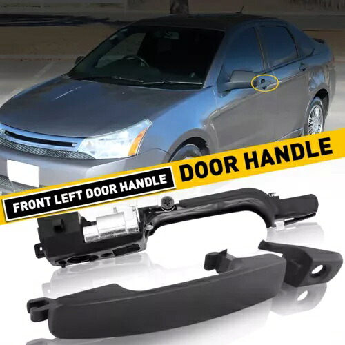 フロント左ドライバー外装ドアハンドル & ブラケット ブラック 2008-2011 フォード フォーカス用 Front Left Driver Exterior Door Handle & Bracket Black For 2008-2011 Ford Focus 【並行輸入品】
