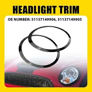 フロント LH＆RH ヘッドライトベゼルトリム R55 R56 R57 R58 R59 ミニクーパー 2011-15 に適合 Front LH＆RH Headlight Bezel Trim Fit For R55 R56 R57 R58 R59 Mini Cooper 2011-15 【並行輸入品】