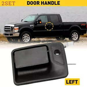 2 セット左運転席側アウトサイドドアハンドルフォード F250 スーパーデューティブラック FO13101 2set Left Driver Side Outside Door Handle For Ford F250 Super Duty Black FO13101 【並行輸入品】