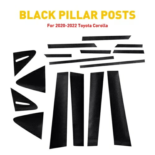 2020-2022 トヨタカローラカーボンファイバードアポストピラートリムカーアクセサリー For 2020-2022 Toyota Corolla Carbon Fiber Door Post Pillar Trim Car Accessories 【並行輸入品】