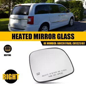 ミラーガラス 08-16 グランド ダッジ キャラバン クライスラー タウン & カントリー 左ヒーター付き Mirror Glass For 08-16 Grand Dodge Caravan Chrysler Town & Country Left Heated 【並行輸入品】