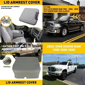 センター蓋アームレストコンソールカバーは Ram ダッジ 1500 2500 3500 グレー/ブラック US に適合 Center Lid Armrest Console Cover Fits For Ram Dodge 1500 2500 3500 Gray/Black US 【並行輸入品】