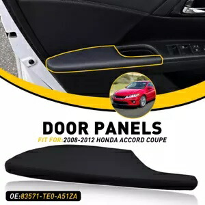 アコード 2DR クーペ 2008 2009 2010 2012 2011 ドアアームレスト黒革左 LH For Accord 2DR Coupe 2008 2009 2010 2012 2011 Door Armrest Black Leather Left LH 【並行輸入品】