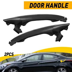 外装ドアハンドル 2011-2016 ヒュンダイ エラントラ 下塗り後部左右サイド Exterior Door Handle For 2011-2016 Hyundai Elantra Primed Rear Left Right Side 【並行輸入品】