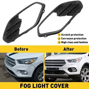 フォグライトベゼルカバーセット左右サイド 2017-2019 フォードエスケープ久我 Fog Light Bezel Cover Set Left Right Side For 2017-2019 Ford Escape Kuga 【並行輸入品】