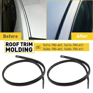 ペアブラックルーフトリムモールディングキットフィット 12 13 14 2015 ホンダシビックセダン 4 ドア Pair Black Roof Trim Molding Kit For Fit 12 13 14 2015 Honda Civic Sedan 4-Door 【並行輸入品】 35,750円