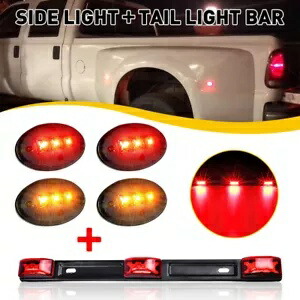 スモーク LED デュアルベッドマーカーサイド + テールライトフォード F350 F450 F550 スーパーデューティ Smoke LED Dually Bed Marker Side + Tail Light For Ford F350 F450 F550 Super Duty 【並行輸入品】