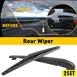 2 セットリアフロントガラスバックワイパーアームブレードセット 2011-2017 ジープグランシェール用 2Set Rear Windshield Back Wiper Arm with Blade Set For 2011-2017 Jeep Grand Cher 【並行輸入品】