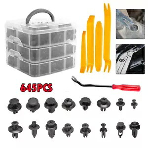 645 個プラスチックフェンダーファスナーリベットバンパープッシュクリップピンリムーバーツール米国 645Pcs Plastic Fender Fastener Rivets Bumper Push Clips Pin With Remover Tool US 【並行輸入品】