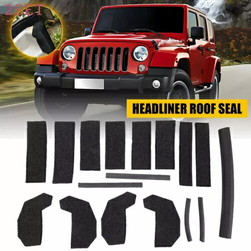 34 個ハードトップヘッドライナールーフシールキットアクセサリー 2007-2017 ジープラングラー用 34PCS Hardtop Headliner Roof Seal Kit Accessories For 2007-2017 Jeep Wrangler 【並行輸入品】