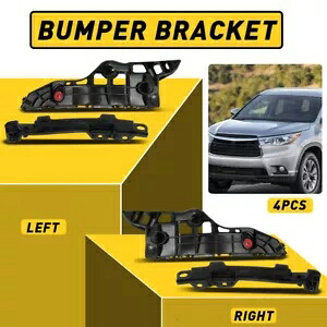 トヨタ ハイランダー 2014-2019 バンパーブラケットリテーナー 4PC フロントホルダーサポート For Toyota Highlander 2014-2019 Bumper Bracket Retainer 4PC Front Holder Support 【並行輸入品】
