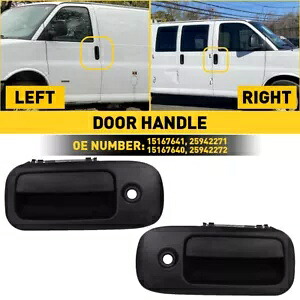 2x GMC シボレー エクスプレス バン用外側外装アウタードアハンドルフロント左右 2x For GMC Chevy Express Van Outside Exterior Outer Door Handle Front Left Right 【並行輸入品】