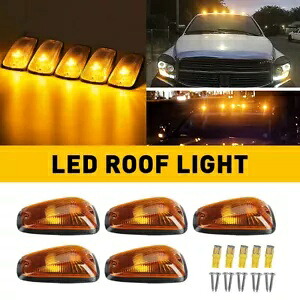 1988-2002 シボレー GMC ランニングルーフライトキャブマーカーアンバーカバートップランプ 5 個 FOR 1988-2002 CHEVY GMC RUNNING ROOF LIGHT CAB MARKER AMBER COVER TOP LAMP 5PCS 【並行輸入品】