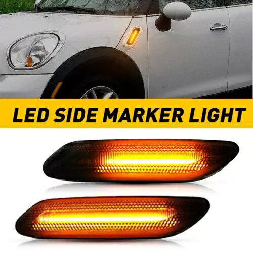 [アンバー LED ストリップ] サイドライトマーカー交換用 11-16 MINI Cooper R60 R61 用 [AMBER LED Strip] Side Lights Marker Replacement For 11-16 MINI Cooper R60 R61 【並行輸入品】