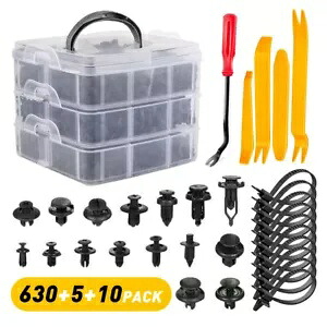 645 個のプラスチックリベットファスナープッシュクリップピン車の自動車トラックフェンダーバンパー用 645pcs Plastic Rivets Fastener Push Clips Pin For Car Auto Truck Fender Bumper 【並行輸入品】