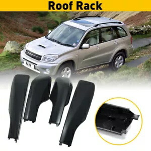 4 個セット 2001-2006 トヨタ RAV4 ルーフラックカバーバーレールエンドシェル防水 Set Of 4 For 2001-2006 Toyota RAV4 Roof Rack Cover Bar Rail End Shell Waterproof 【並行輸入品】