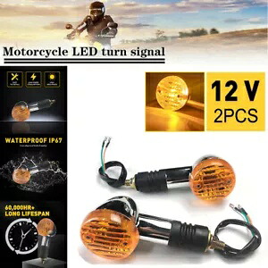 2/4x オートバイ バイク ターン シグナル ライト インジケーター ランプ アンバー ミニ ABS 12V 2/4x Motorcycle Motorbike Turn Signal Light Indicators Lamp Amber Mini ABS 12V 【並行輸入品】
