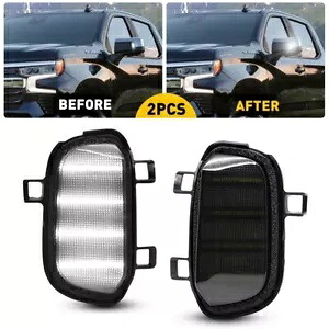 AUXITO ホワイト牽引 LED ミラーライトランプペア 2019-2022 GMC シエラ 1500 AUXITO White Towing LED Mirror Light Lamps Pair For 2019-2022 GMC Sierra 1500 【並行輸入品】