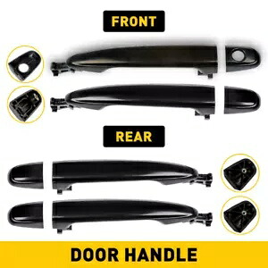 トヨタ 45118 外側カムリドア外側ハンドルフロントリア左右黒 for Toyota 45118 Outside Camry Door Exterior Handle Front Rear Left Right Black 【並行輸入品】