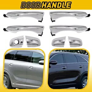 2016-2020 Kia Sorento 4 個セット外側外装ドアハンドルフルセットクローム For 2016-2020 Kia Sorento Set of 4 Outside Exterior Door Handle Full Set Chrome 【並行輸入品】