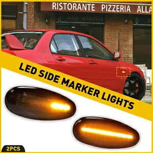 スモーク LED サイドマーカーターンライト信号ランプ三菱アウトランダーランサー EVO Smoke LED Side Marker Turn Light Signal Lamp For Mitsubishi Outlander Lancer EVO 【並行輸入品】
