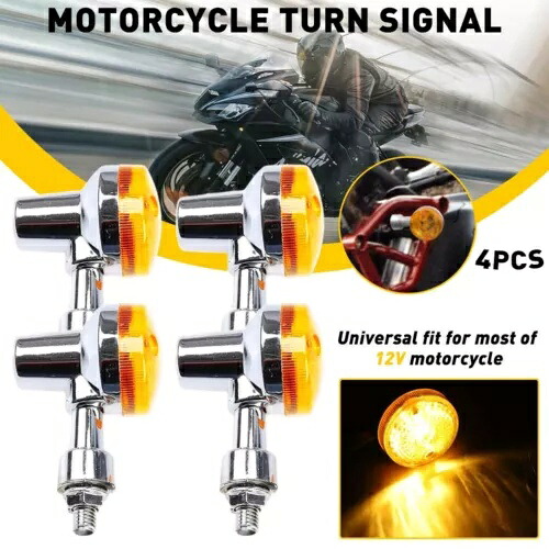 4 個オートバイターンシグナルウインカーライトクロームアンバーヤマハスズキホンダ 4PCS Motorcycle Turn Signals Blinker Light Chrome Amber For Yamaha Suzuki Honda 【並行輸入品】 34,320円