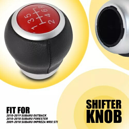 車マニュアル 6 速ギアスティックシフトノブ 2009-2018 スバルインプレッサ WRX STI Car Manual 6 Speed Gear Stick Shift Knob For 2009-2018 Subaru Impreza WRX STI 【並行輸入品】