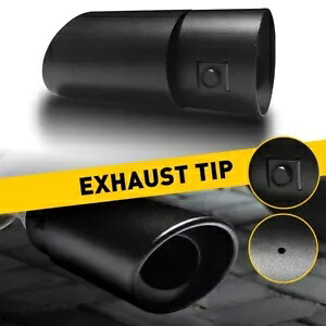 黒車の排気管リアチップテールスロートマフラーステンレス鋼アクセサリー Black Car Exhaust Pipe Rear Tip Tail Throat Muffler Stainless Steel Accessories 【並行輸入品】