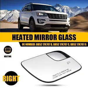 2011-2019 フォード エクスプローラー右助手席側リアビュー加熱ミラーガラスに適合 Fit 2011-2019 Ford Explorer Right Passenger Side Rear View Heated Mirror Glass 【並行輸入品】