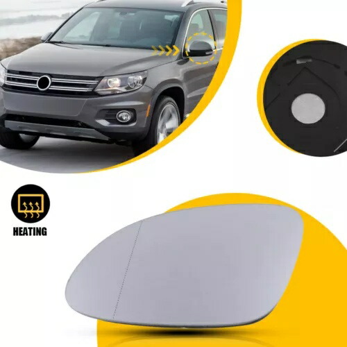 左側運転席側バックミラーガラス加熱 2009-2017 フォルクスワーゲン ティグアン用 Left Driver Side Rearview Mirror Glass Heated For 2009-2017 Volkswagen Tiguan 【並行輸入品】