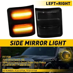 2x スモーク LED サイドミラーライト 08-16 フォード F250 F350 F450 F550 スーパーデューティ用 2x Smoked LED Side Mirror Lights For 08-16 Ford F250 F350 F450 F550 Super Duty 【並行輸入品】 34,320円
