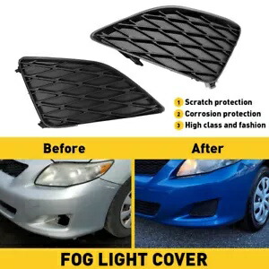 2x フロントバンパーインサートフォグランプカバー左 + 右 2009-2010 トヨタカローラ 2x Front Bumper Insert Fog Light Cover Left+Right For 2009-2010 TOYOTA COROLLA 【並行輸入品】