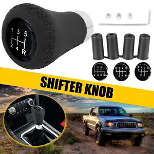 ユニバーサルカーギアシフトノブマニュアルシフターレバーハンドルスティックブラックレザー Universal Car Gear Shift Knob Manual Shifter Lever Handle Stick Black Leather 【並行輸入品】