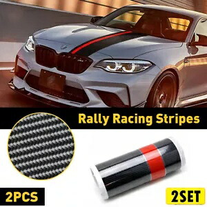 2X 5D カーボンファイバー車のボンネットレーシングステッカーストライプデカール BMW パフォーマンス Spor 2X 5D Carbon Fiber Car Hood Racing Sticker Stripe Decal For BMW Performance Spor 【並行輸入品】