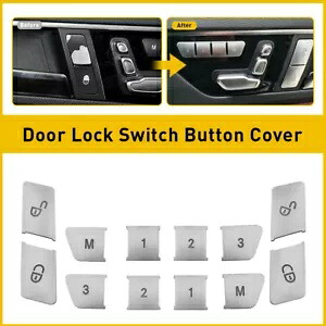 ドアロックスイッチボタンカバートリム ベンツ W204 W212 CLA GLA GLE GL GLS MLに適合 Door Lock Switch Button Cover Trim Fit for Benz W204 W212 CLA GLA GLE GL GLS ML 【並行輸入品】
