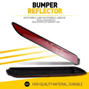 トヨタ シエナ 2010-2017 ペアリアレンズリフレクターバンパーテールライトレッド米国 For Toyota Sienna 2010-2017 Pair Rear Lens Reflectors Bumper Tail Lights Red US 【並行輸入品】
