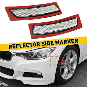 2X フロントバンパーサイドマーカーリフレクター 2012-2015 BMW F30 F31 3 シリーズ M スポーツ用 2X Front Bumper Side Marker Reflector For 2012-2015 BMW F30 F31 3-Series M-Sport 【並行輸入品】