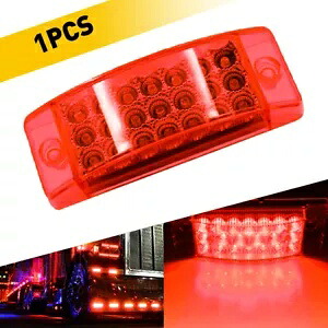 2個 6インチ レッド 21 LED クリアランス サイド マーカー ライト トレーラー トラック ターンシグナルライト 2PCS 6\