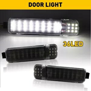 シボレー シルバラード サバーバン タホ シエラ ユーコン用スモーク LED ドア カーテシ ライト Smoked LED Door Courtesy Lights For Chevy Silverado Suburban Tahoe Sierra Yukon 【並行輸入品】