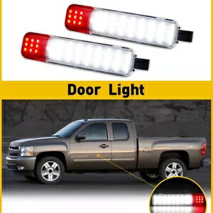 ペア LED ドアカーテシライトシボレーシルバラードサバーバンタホ GMC シエラ YUSon Pair LED Door Courtesy Light For Chevy Silverado Suburban Tahoe GMC Sierra YUSon 【並行輸入品】