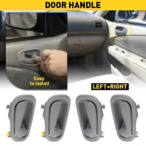 4X フロントサイドリアインテリアドアパネルハンドルグレー 1998-2002 トヨタカローラ用 4X Front Side Rear Interior Door Panel Handle Gray For 1998-2002 Toyota Corolla 【並行輸入品】