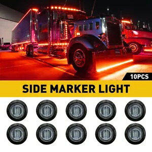 10 個 LED レッドサイドライトマーカー 4X4WD ランプ ピックアップ/キャブ/ATV/SUV/UTV/トラック/バス用 10PCS LED RED SIDE LIGHT MARKER 4X4WD Lamp For Pickup/Cab/ATV/SUV/UTV/Truck/Bus 【並行輸入品】