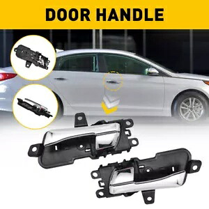 2 個左右サイドインテリアドアハンドルパネル 2011-2014 ヒュンダイソナタ用 2PCS Left & Right Side Interior Door Handle Panel For 2011-2014 Hyundai Sonata 【並行輸入品】