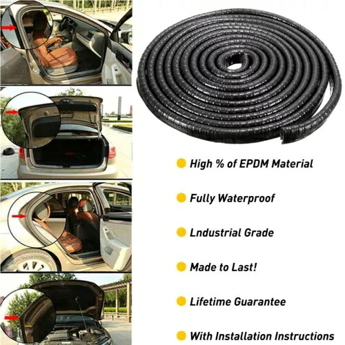 16FT U ゴム形状シール 車のドアエッジガード成形トリムプロテクター ストリップ ブラック 16FT U Rubber Shape Seal Car Door Edge Guard Molding Trim Protectors Strip Black 【並行輸入品】