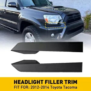 ペアフロントバンパーグリルヘッドライトフィラートリムパネルトヨタタコマ 12-14 Pair Front Bumper Grille Headlight Filler Trim Panels For Toyota Tacoma 12-14 【並行輸入品】