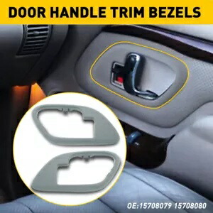 内側インテリアベゼルハンドルドアトリムグレー ペア 95-99 シボレー GMC トラック用 Inside Interior Bezels Handle Door Trim Gray for Pair 95-99 Chevy GMC Truck 【並行輸入品】