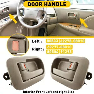 2x 1998-2003 トヨタ シエナ インテリア 助手席ドライバー ベージュ ドアハンドル 2x For 1998-2003 TOYOTA SIENNA Interior Front Passenger Driver Beige Door Handle 【並行輸入品】