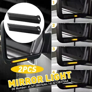 フォード F-150 04-14 ダイナミックスモーク LED アンダーサイドミラーターンシグナルライト D For Ford F-150 04-14 Dynamic Smoked LED Under Side Mirror Turn Signal Lights D 【並行輸入品】