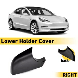 2017-2022 テスラモデル 3 右側ドアウイングミラーカバー下部ホルダーブラック For 2017-2022 Tesla Model 3 Right Side Door Wing Mirror Cover Lower Holder Black 【並行輸入品】