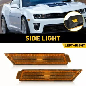 2010-2015 シボレーカマロフロントバンパー LH+HR サイドマーカーライトの交換用 Replacement FOR 2010-2015 CHEVY CAMARO FRONT Bumper LH+HR SIDE MARKERS Light 【並行輸入品】